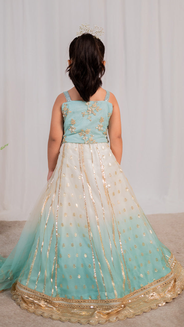 Frozen Princess lehnga (3pc-Stitched)