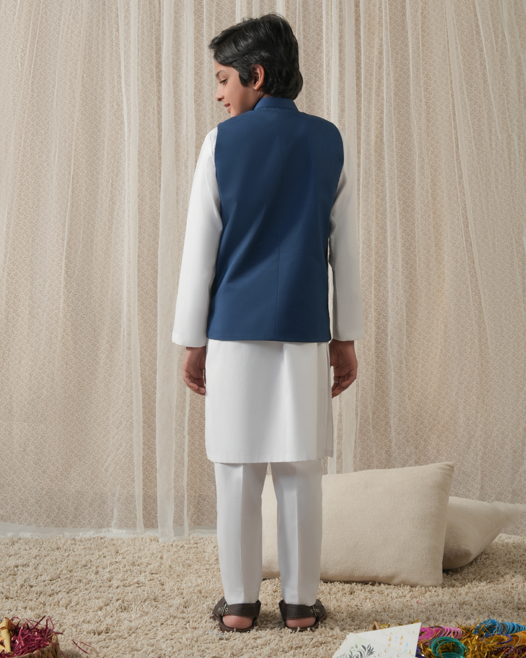 Royal Indigo Waistcoat (1 Pc)