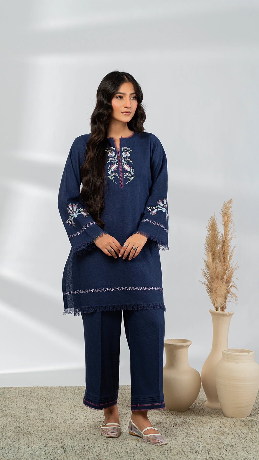 Blue Ember (2pc-Stitched)