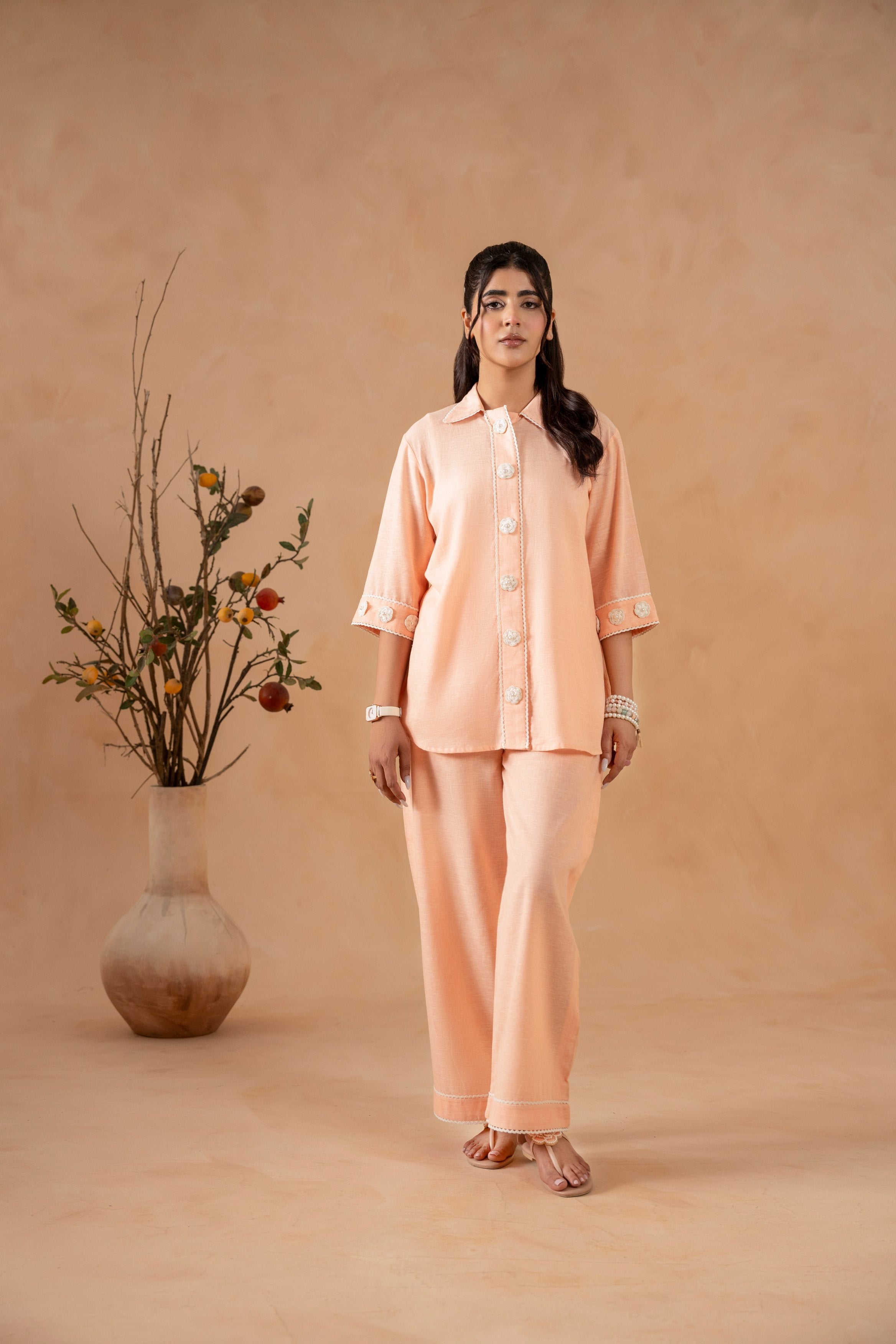 Peach Petals (2 Pc)