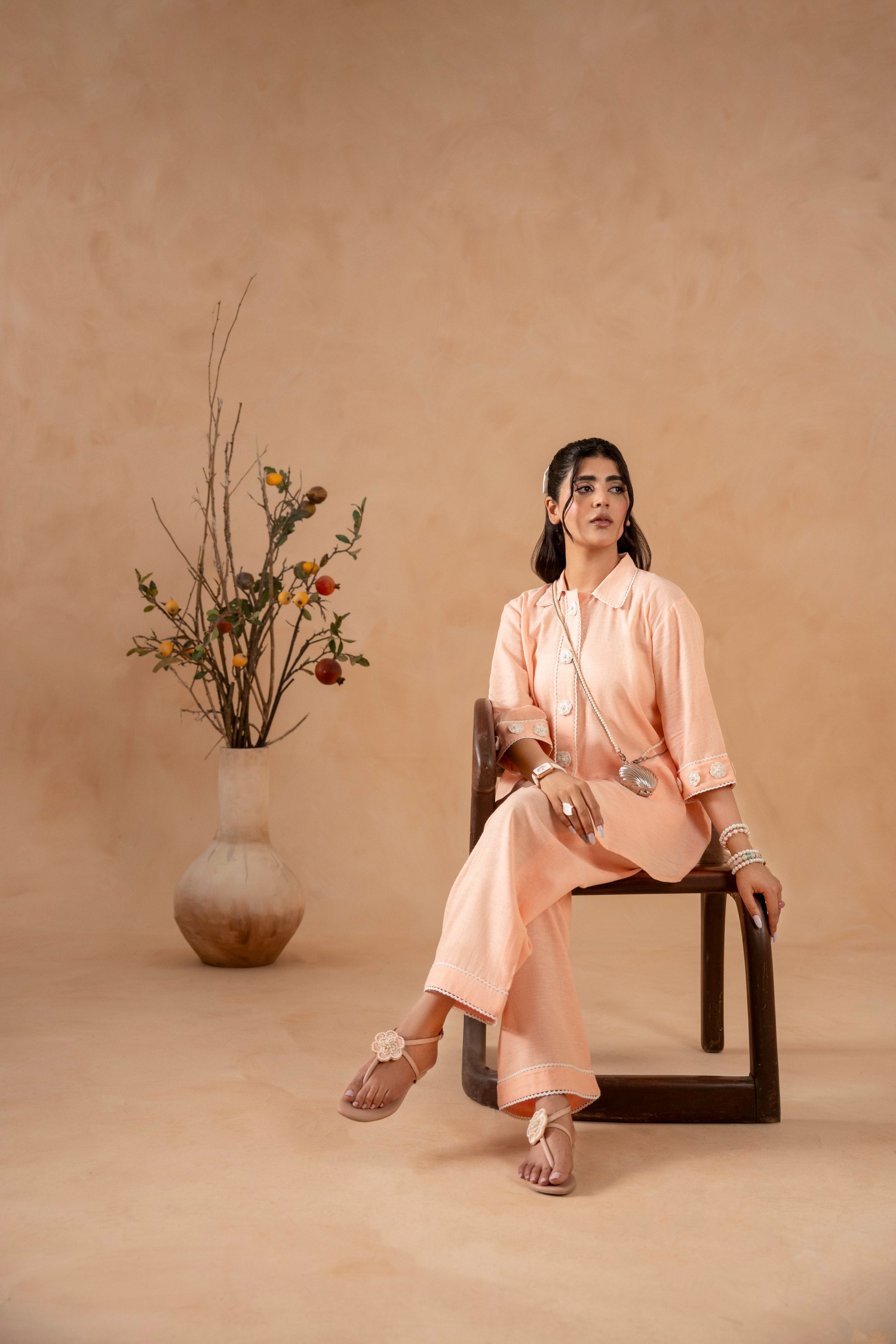 Peach Petals (2 Pc)