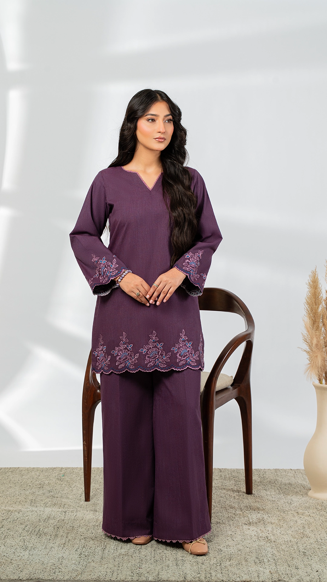 Mauve Wisper (2 pc-Stitched)