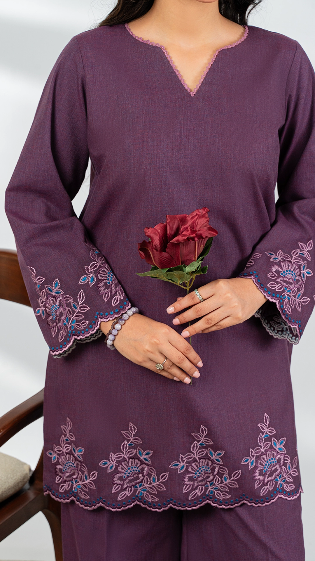 Mauve Wisper (2 pc-Stitched)