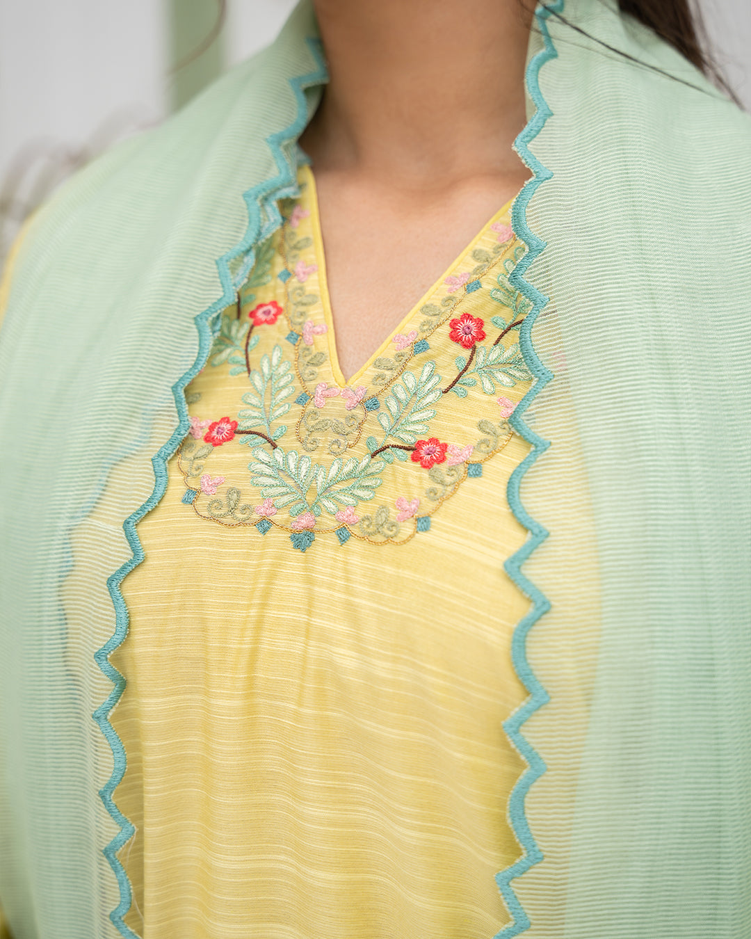 Yellow reverie (2 pc-Stitched)
