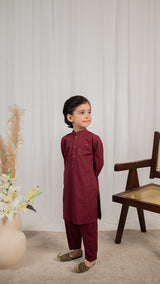 Classic Embroidered B boys set (2pc-Stitched)