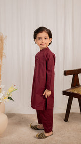 Classic Embroidered B boys set (2pc-Stitched)