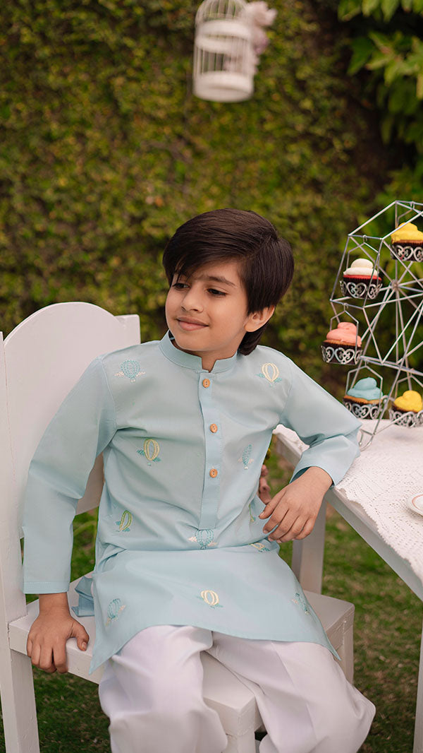 Hot Air Balloon Kurta (1pc-Stitched)