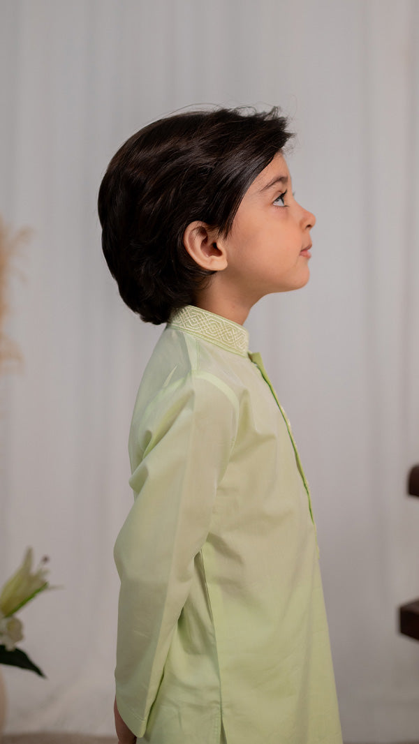 Classic Embroidered A boys set (2pc-Stitched)