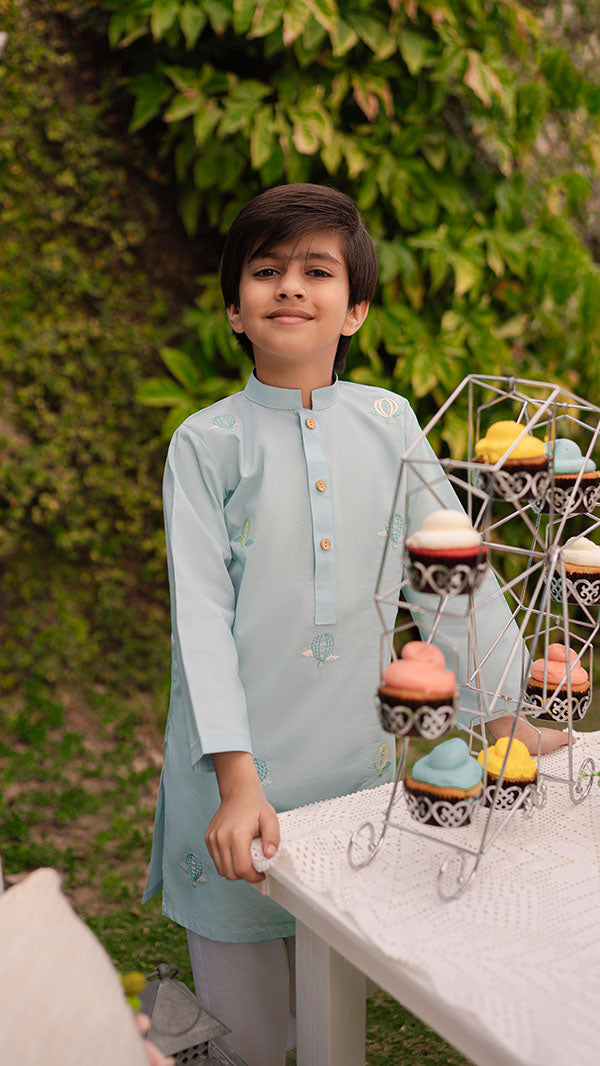 Hot Air Balloon Kurta (1pc-Stitched)