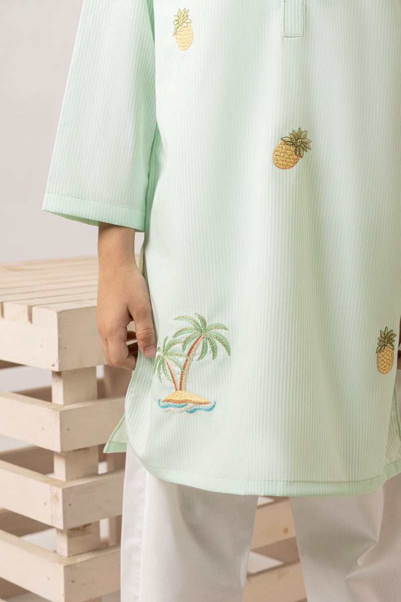Tropical Charm - kurta (1 piece stitched)