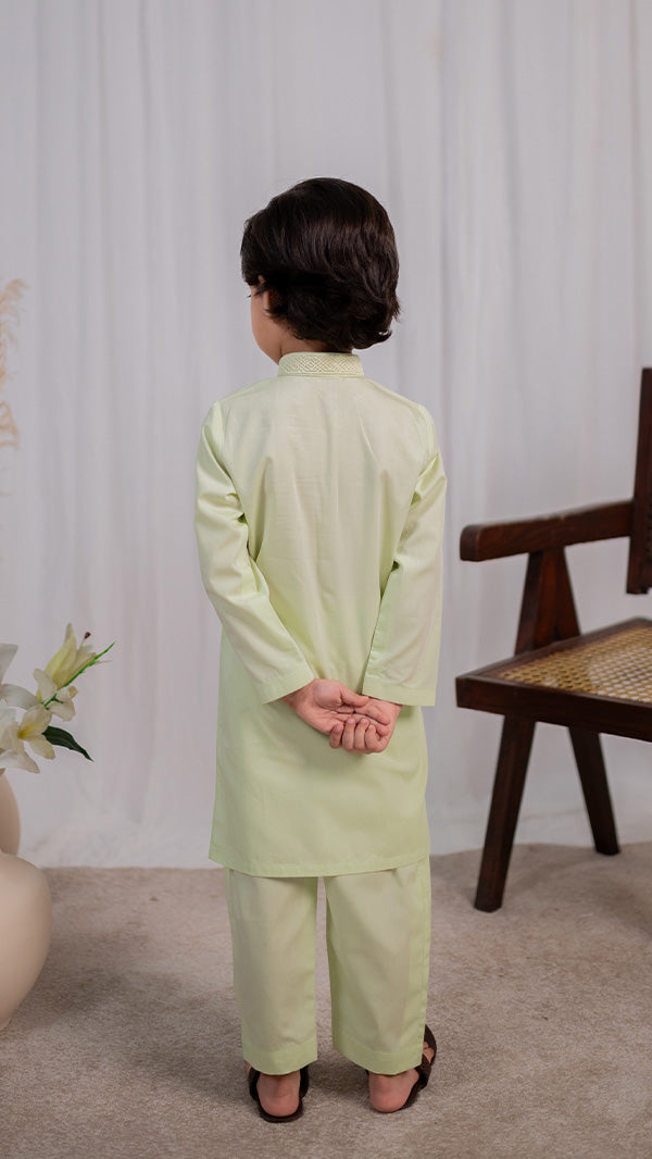 Classic Embroidered A boys set (2pc-Stitched)