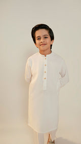 White Kurta and Trouser (2pc-Stitched)