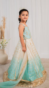 Frozen Princess lehnga (3pc-Stitched)