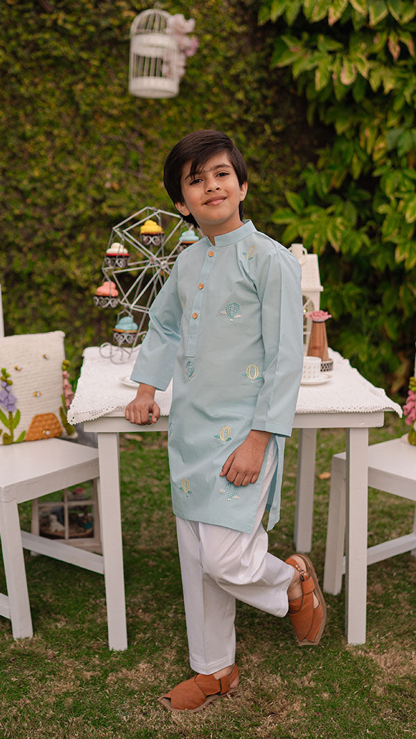 Hot Air Balloon Kurta (1pc-Stitched)