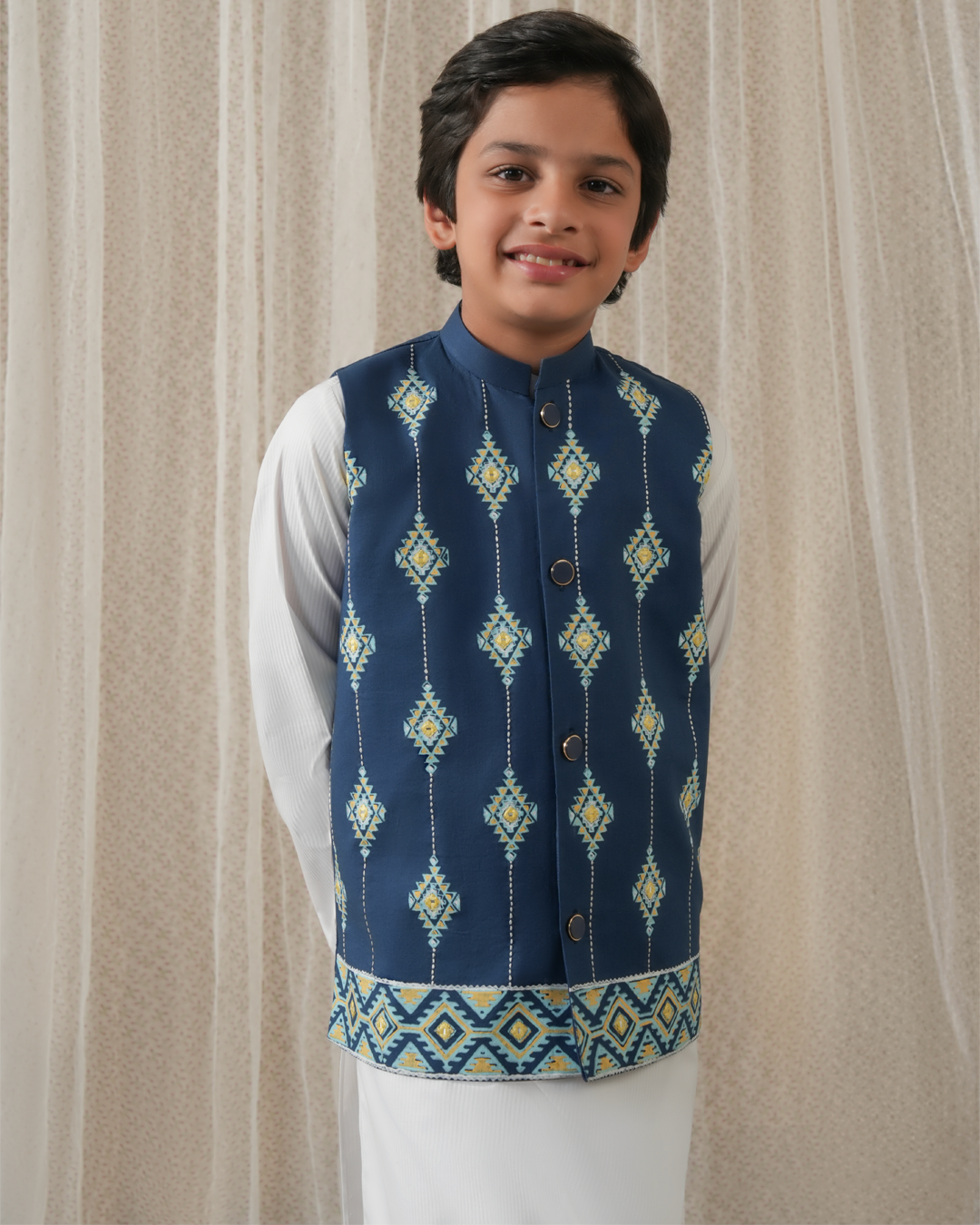 Royal Indigo Waistcoat (1 Pc)