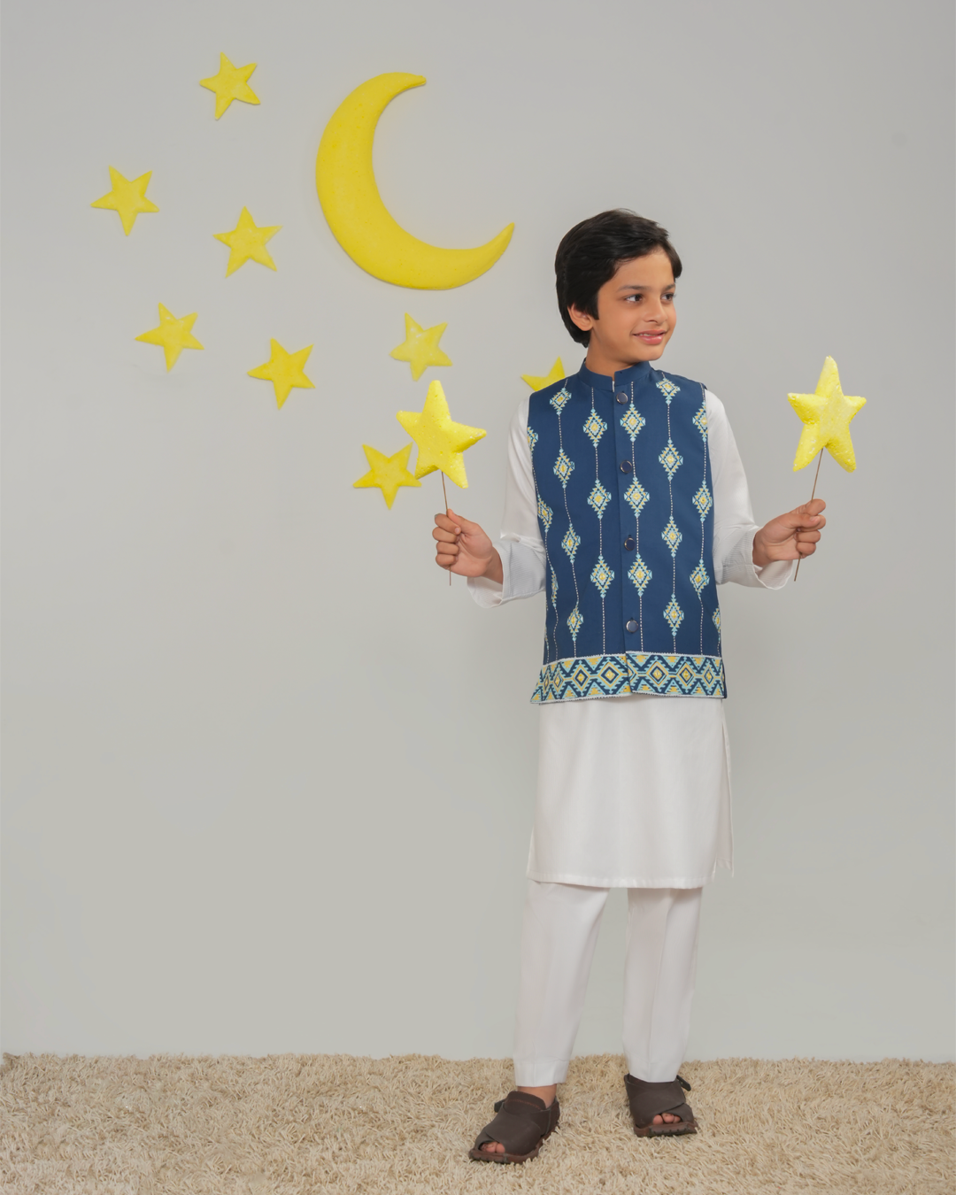 Royal Indigo Waistcoat (1 Pc)