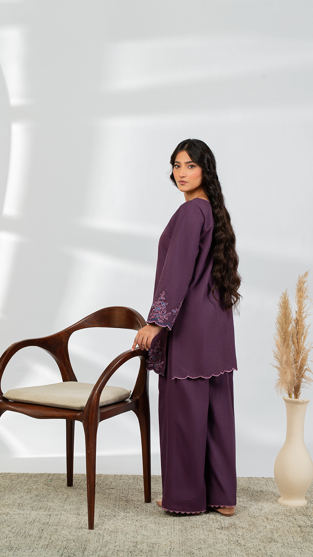 Mauve Wisper (2 pc-Stitched)