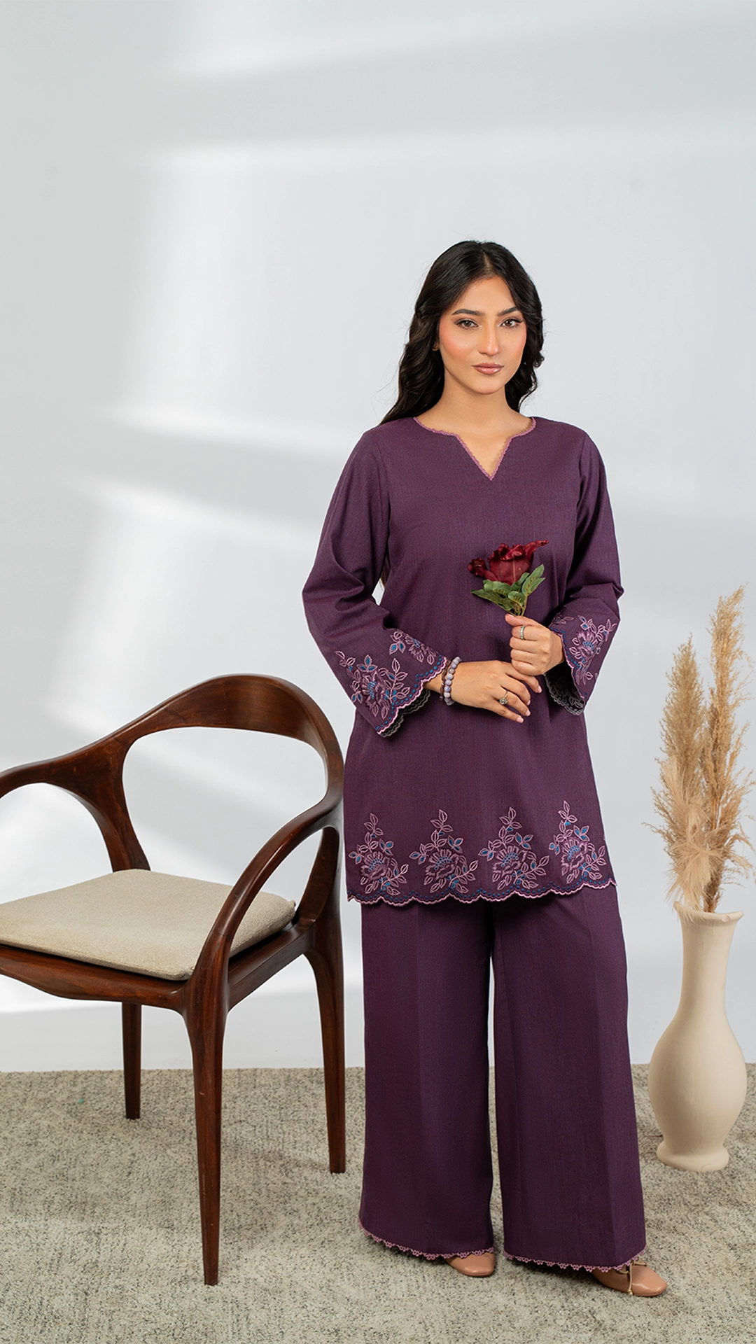 Mauve Wisper (2 pc-Stitched)