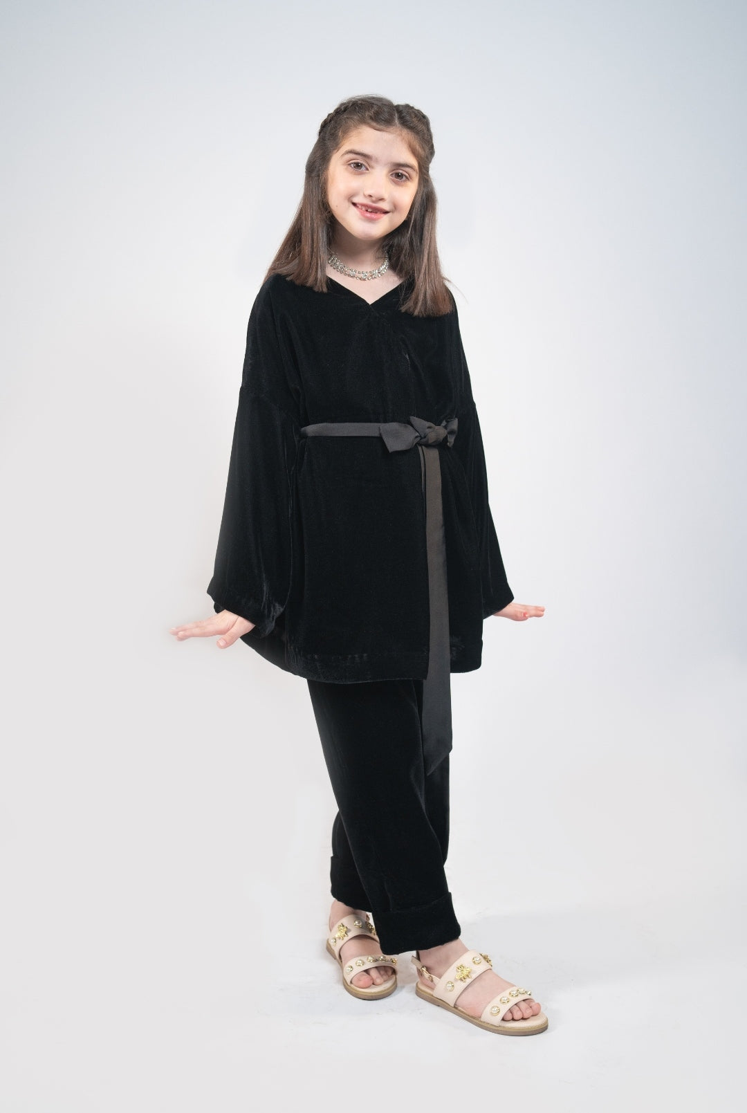Black velvet set