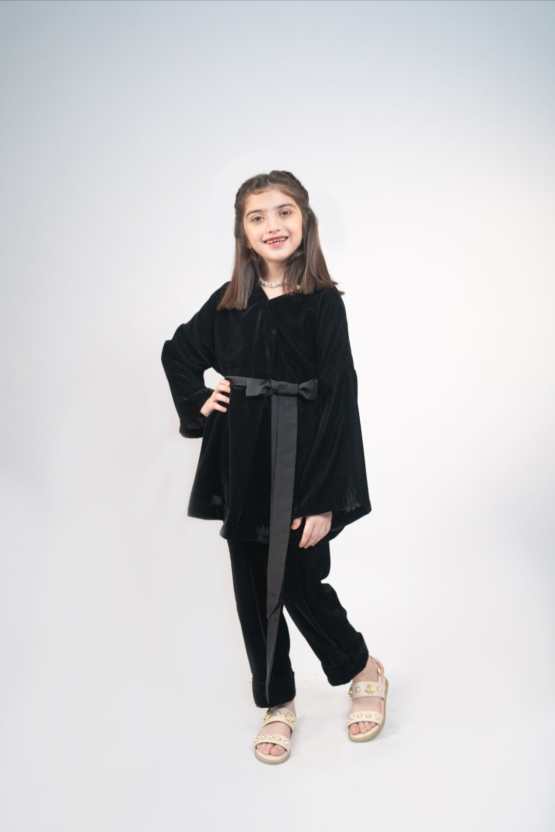 Black velvet set